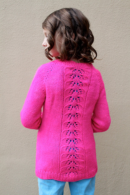Kids Lace Sweater Knitting Pattern