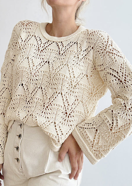 Drop Shoulders Sweater Knitting Pattern