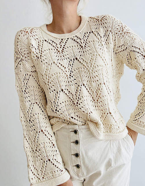 Drop Shoulders Sweater Knitting Pattern