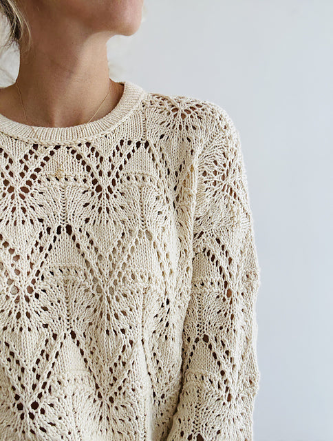Drop Shoulders Sweater Knitting Pattern