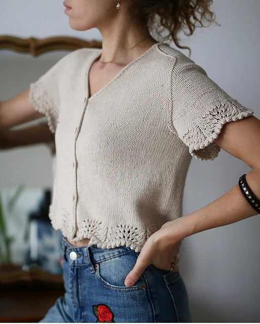Button Blouse Knitting Pattern