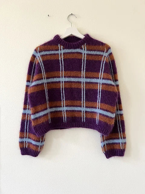 Oversized Stripe Sweater Knitting Pattern