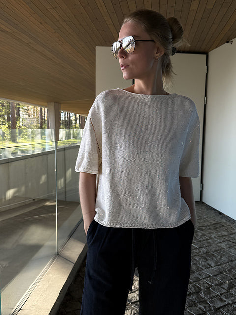 Boat Neck Tee Knitting Pattern