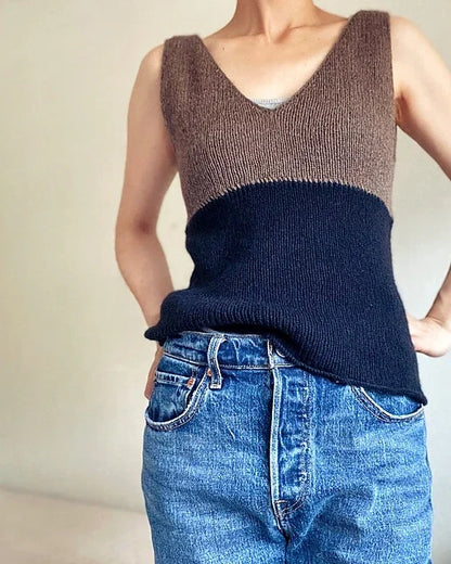 Ribbed Tank Top Knitting Pattern