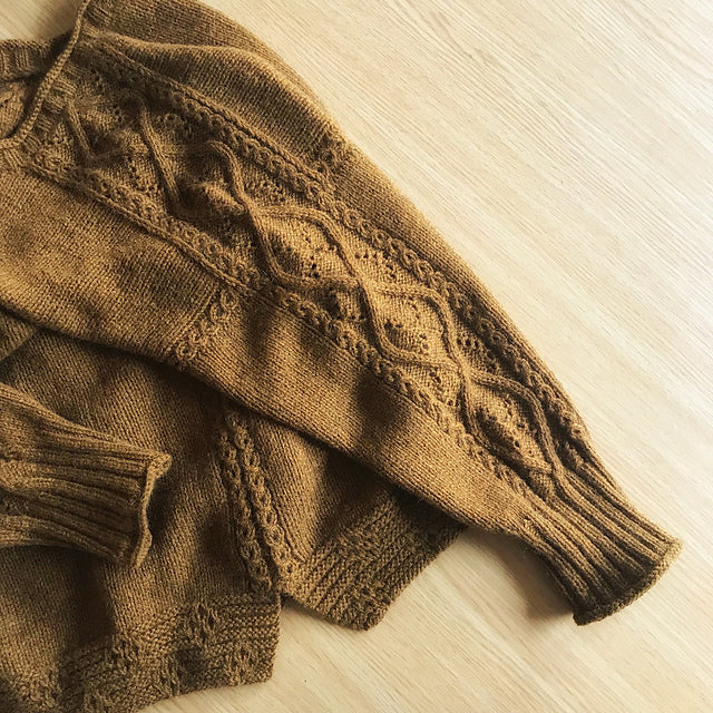 Cable Lace Sweater Knitting Pattern