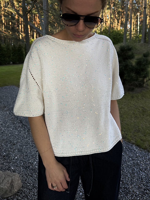 Boat Neck Tee Knitting Pattern