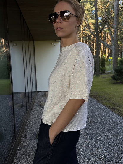 Boat Neck Tee Knitting Pattern