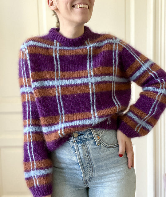 Oversized Stripe Sweater Knitting Pattern