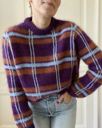 Oversized Stripe Sweater Knitting Pattern