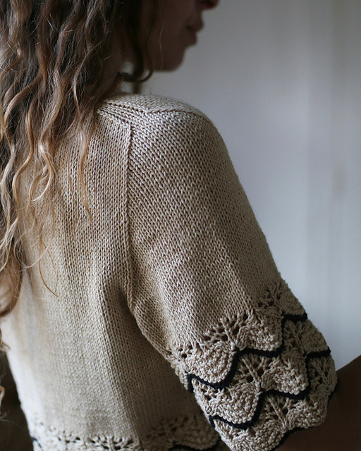 Lace Cream Blouse Knitting Pattern