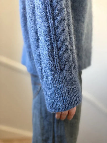 Cable Sleeve Sweater Knitting Pattern