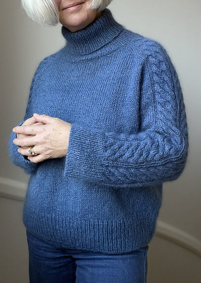 Cable Sleeve Sweater Knitting Pattern