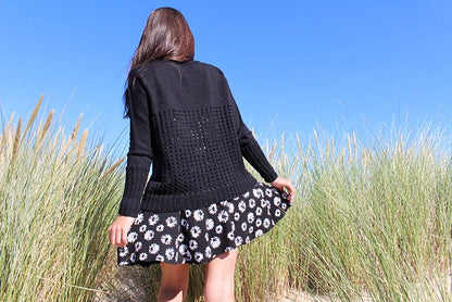 Lace Back Cardigan  Knitting Pattern