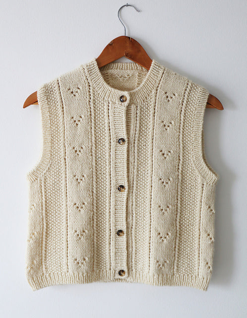 Sleeveless Button Vest Knitting Pattern