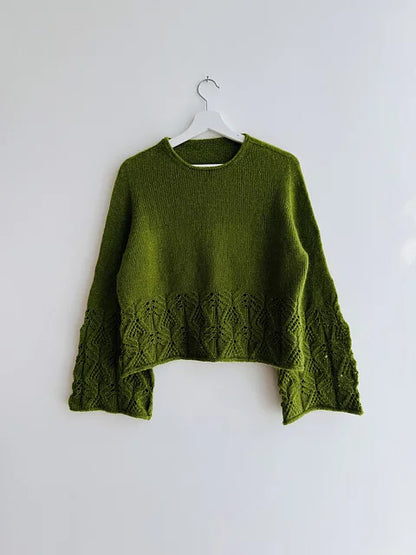 Classic Lace Sweater  Knitting Pattern