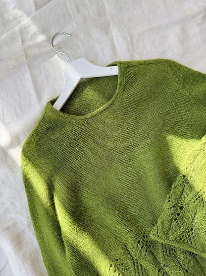 Classic Lace Sweater  Knitting Pattern