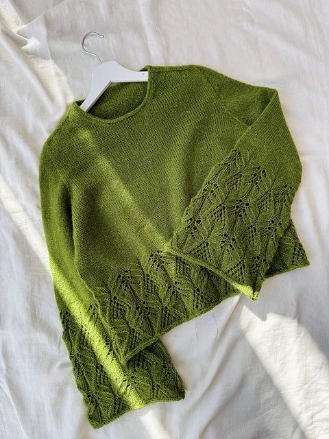 Classic Lace Sweater  Knitting Pattern