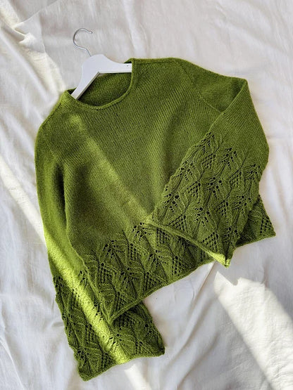 Classic Lace Sweater  Knitting Pattern