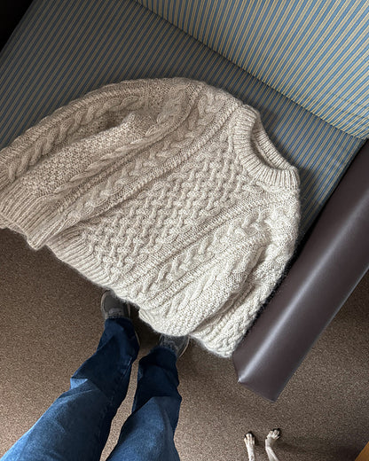Mohair Cable Sweater Knitting Pattern
