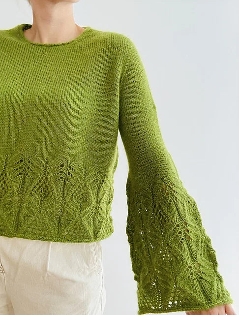 Classic Lace Sweater  Knitting Pattern