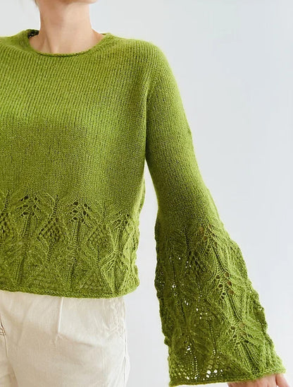Classic Lace Sweater  Knitting Pattern
