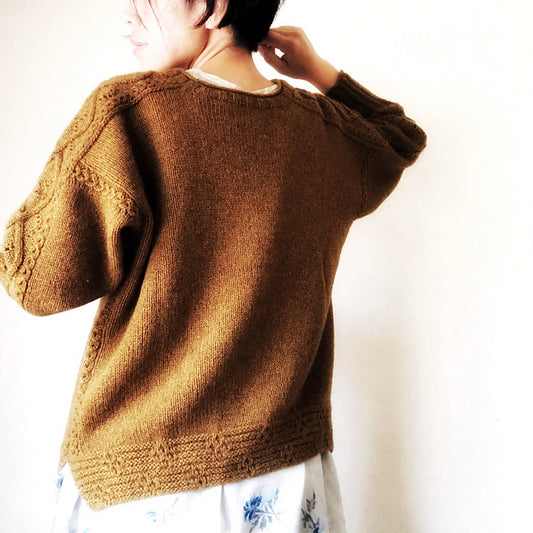 Cable Lace Sweater Knitting Pattern