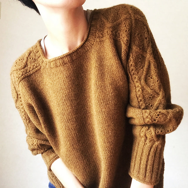 Cable Lace Sweater Knitting Pattern