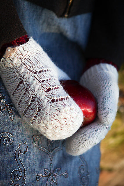 Beaded Lace Mittens Knitting Pattern