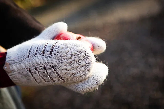 Beaded Lace Mittens Knitting Pattern