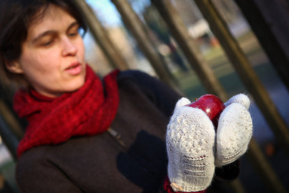 Beaded Lace Mittens Knitting Pattern