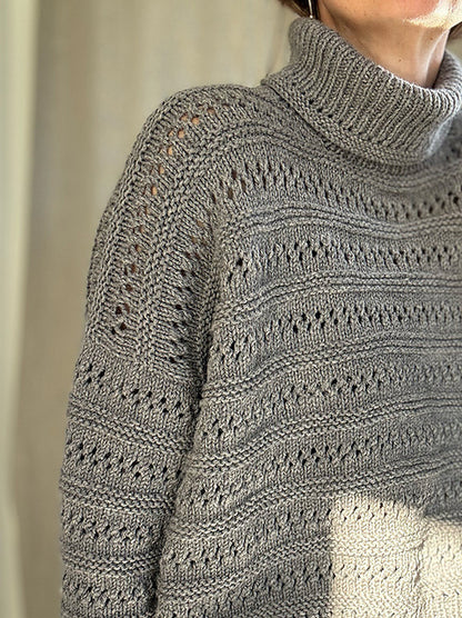 Lacey Rollneck Knitting Pattern