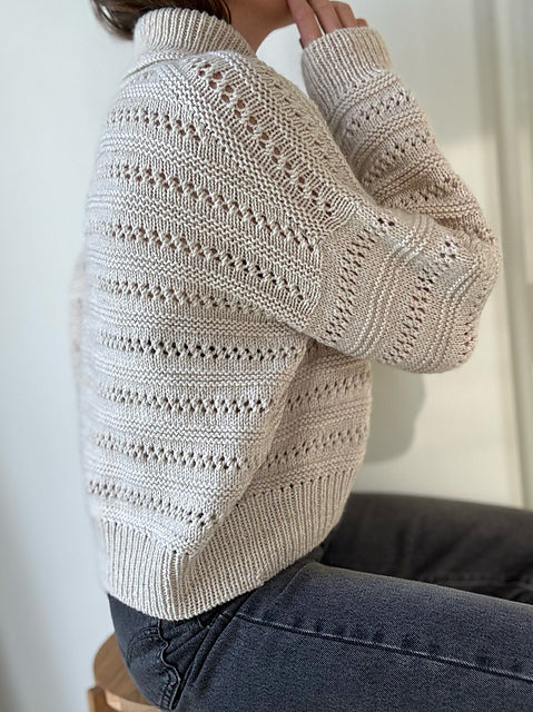 Lacey Rollneck Knitting Pattern