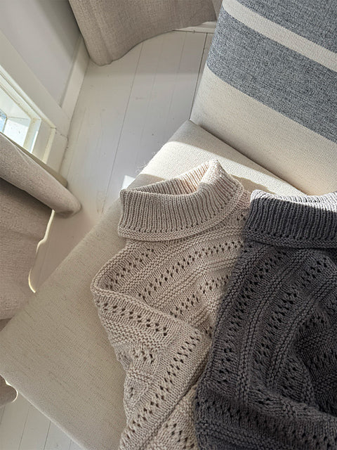 Lacey Rollneck Knitting Pattern