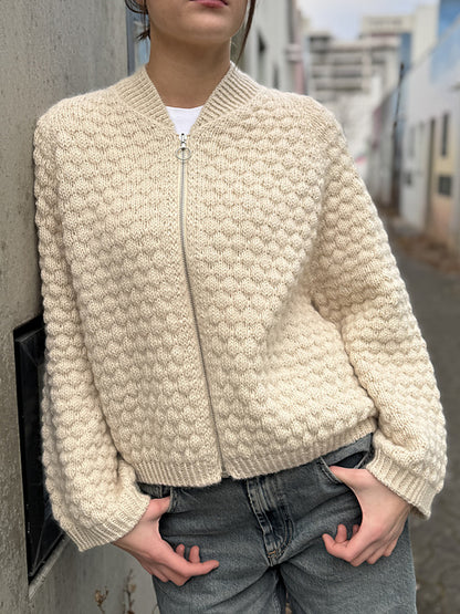 Classic Bomber Cardigan Knitting Pattern