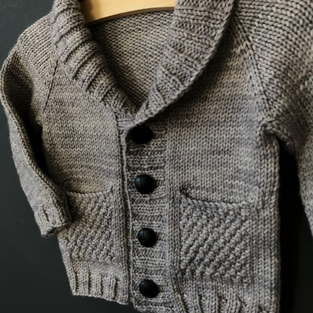 Textured Kids Cardigan Knitting Pattern