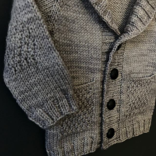 Textured Kids Cardigan Knitting Pattern