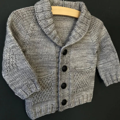 Textured Kids Cardigan Knitting Pattern