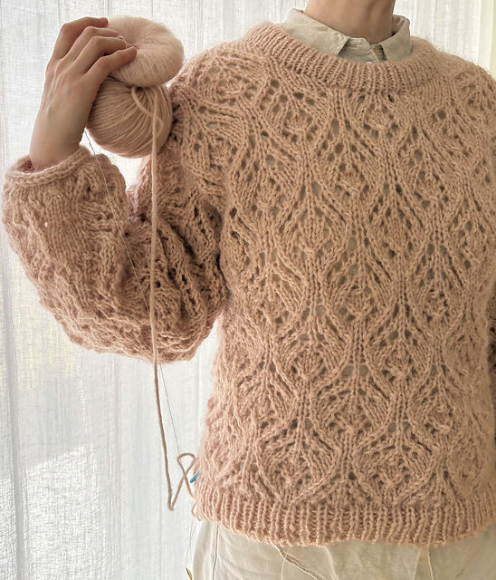 Chunky Lace Sweater Knitting Pattern