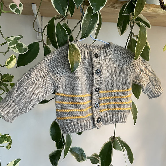Striped Baby Cardigan Knitting Pattern