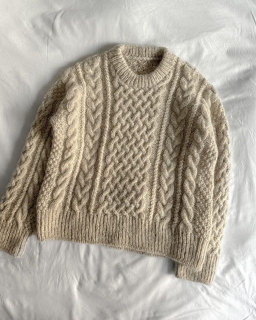 Mohair Cable Sweater Knitting Pattern