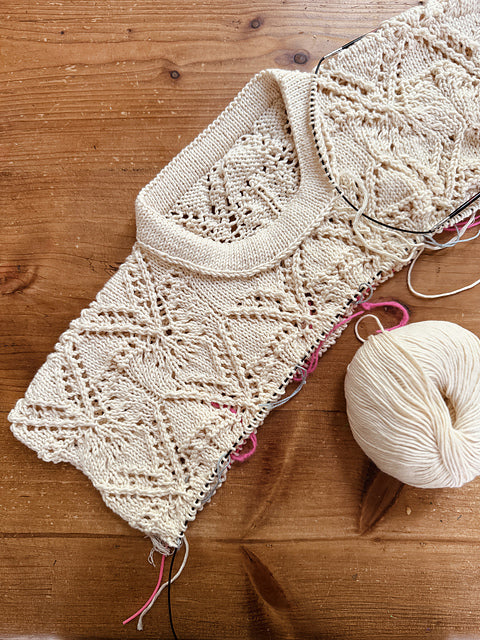 Drop Shoulders Sweater Knitting Pattern