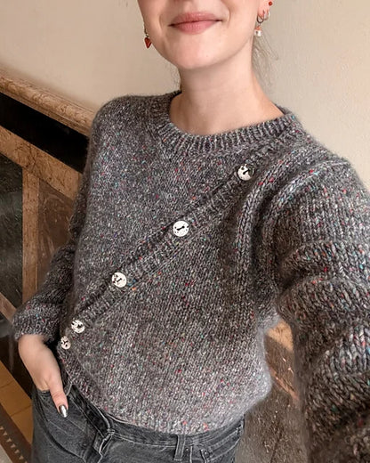 Button Sweater Knitting Pattern