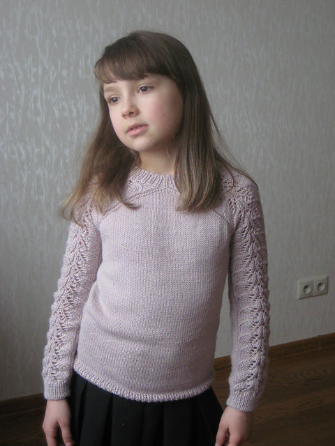 Kids Lace Sweater Knitting Pattern