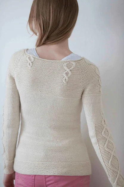 Soft Cable Sweater Knitting Pattern