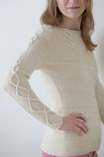 Soft Cable Sweater Knitting Pattern