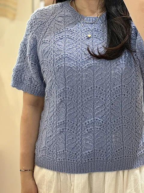 Wave Lace Tee Knitting Pattern
