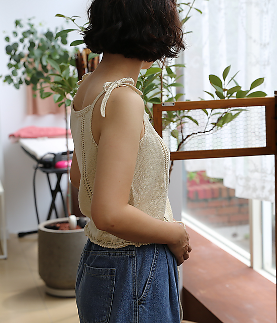 Summer Ribbon Tank Knitting Pattern