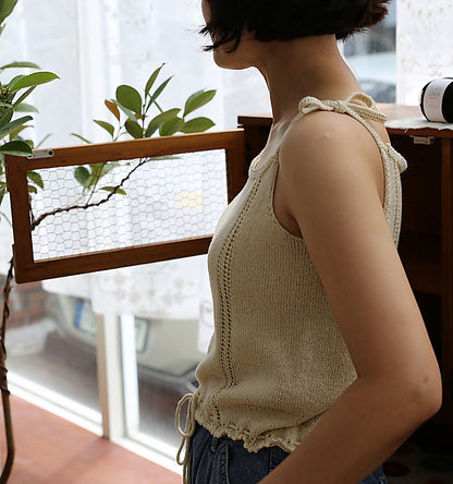 Summer Ribbon Tank Knitting Pattern