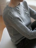 Soft Cable Sweater Knitting Pattern