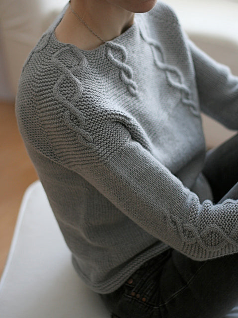 Soft Cable Sweater Knitting Pattern